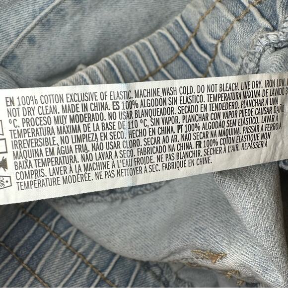 NWT Forever 21 Plus Size Light Denim Drawstring 100% Cotton Jean Shorts Size 16 - Picture 8 of 8